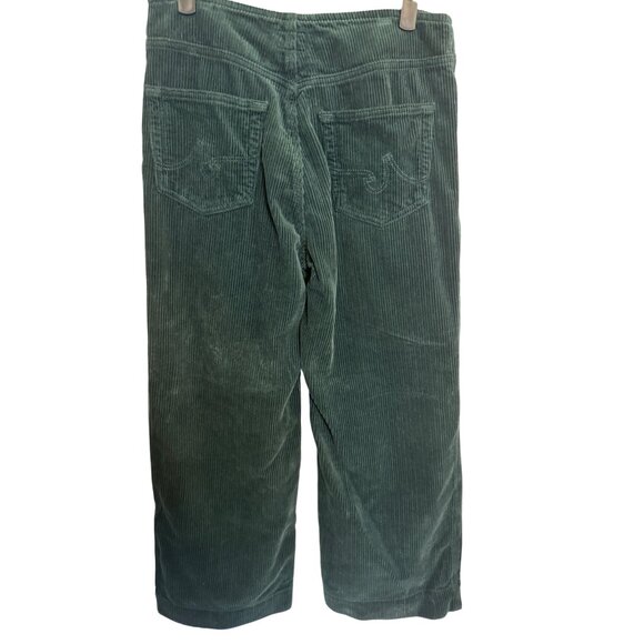 2/$30 Adriano Goldschmied 26 Dark Green High Waisted Wide Leg Corduroy Pants - Picture 8 of 15